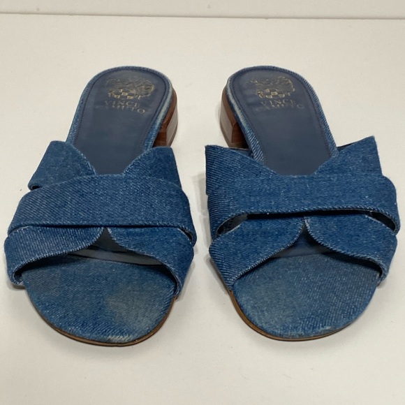 Vince Camuto Maydree Heeled Sandal in Blue Denim - Picture 3 of 13
